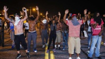Manifestantes en Ferguson, Missouri