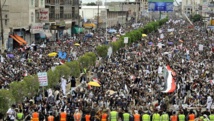 Manifestantes en Saná