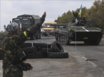 Soldados ucranianos cerca de Kramatorsk