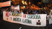 Manifestantes contra Monsanto en Argentina