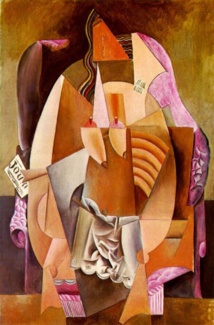 Mujer en camisa sentada en un sillón, de Picasso