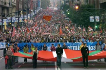 Manifestación por la autodeterminación en el País Vasco