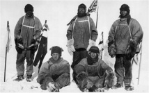Scott y los miembros de la expedición