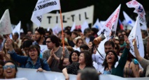 Manifestantes en Chile Manifestantes en Chile