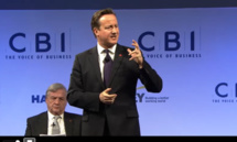 David Cameron hablando ante la CBI