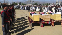 Un funeral de policías paquistaníes