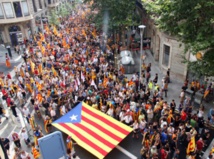 Manifestantes independentistas Manifestantes independentistas