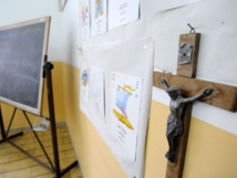 Un crucifijo en una escuela italiana Un crucifijo en una escuela italiana