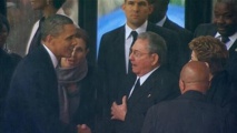 Obama-izquierda-y Castro, cuando se saludaron el año pasado Obama-izquierda-y Castro, cuando se saludaron el año pasado