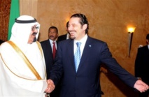 El rey saudí Abdulá-izquierda-y Saad al Hariri
