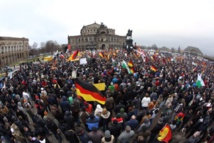 Manifestantes de Pegida Manifestantes de Pegida