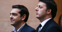 Alexis Tsipras-a la izquierda-y Matteo Renzi