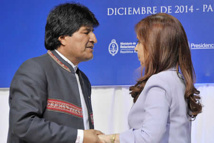 Evo Morales-izquierda-con Cristina Fernández Evo Morales-izquierda-con Cristina Fernández