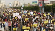 Manifestantes en Yemen