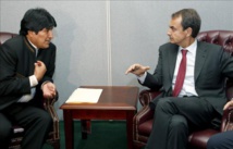 Evo Morales-a la izquierda-y José Luis Rodríguez Zapatero