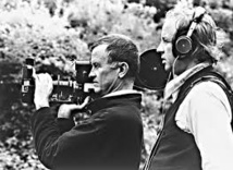 Albert Maysles, a la izquierda