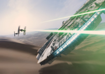 Una escena de Star Wars: The Force Awakens