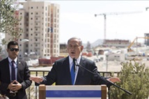 Netanyahu en Har Homa, al lado de Jerusalén Netanyahu en Har Homa, al lado de Jerusalén
