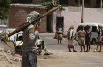 Milicianos del separatista movimiento sudista en Aden Milicianos del separatista movimiento sudista en Aden