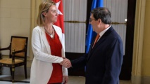 Federica Mogherini con el ministro de Exteriores cubano, Bruno Rodríguez Federica Mogherini con el ministro de Exteriores cubano, Bruno Rodríguez