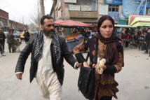 La actriz Leena Alam durante el rodaje de la serie La actriz Leena Alam durante el rodaje de la serie