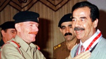 Ad Duri-a la izquierda-con Saddam Husein