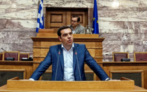 Tsipras, en el parlamento griego Tsipras, en el parlamento griego