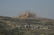 El pueblo druso de Khadr, visto desde la frontera israelí El pueblo druso de Khadr, visto desde la frontera israelí