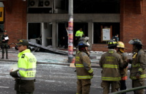 El lugar de una explosión en Bogotá El lugar de una explosión en Bogotá