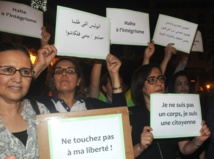 Mujeres marroquíes se manifiestan contra el integrismo Mujeres marroquíes se manifiestan contra el integrismo