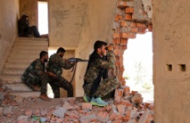 Milicianos kurdos en Hasake Milicianos kurdos en Hasake