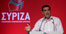 Tsipras interviniendo ante el comité central