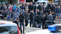 Manifestantes de Ofensiva por Alemania en Leipzig Manifestantes de Ofensiva por Alemania en Leipzig