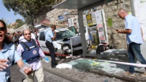 Una parada de autobús en Jerusalén después de un ataque