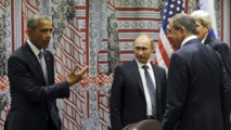 Obama. Putin, Lavrov y Kerry, durante la Asamblea de la ONU