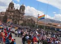 Manifestantes en Cusco, Perú Manifestantes en Cusco, Perú