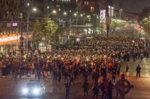 Manifestantes en Bucarest Manifestantes en Bucarest