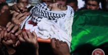 Funeral del palestino asesinado hoy en Hebrón