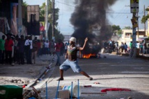 Manifestantes opositores en Haití