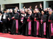Evo Morales con los obispos bolivianos