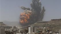 Un bombardeo saudí en Saná, Yemen Un bombardeo saudí en Saná, Yemen