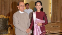 Thain Sein-a la izquierda-con Aung San Suu Kyi Thain Sein-a la izquierda-con Aung San Suu Kyi