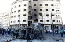 El lugar del atentado en Saida Sainab
