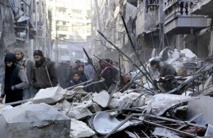 El barrio de As Shar de Alepo, controlado por los yihadistas El barrio de As Shar de Alepo, controlado por los yihadistas