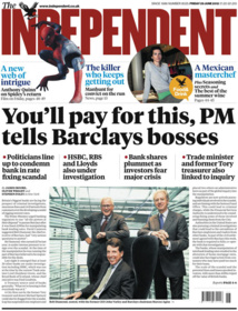 Una portada del Independent Una portada del Independent