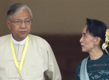 Htin Kyaw con Aung San Su Kyi