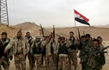 Milicianos y soldados sirios en Palmira Milicianos y soldados sirios en Palmira