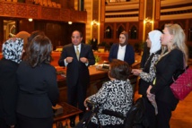 El presidente As Sisi con miembros del consejo nacional para la mujer