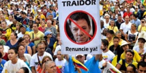 Manifestantes en Colombia