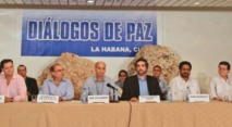 Delegados del gobierno colombiano y de la guerrilla de las FARC en La Habana, Cuba